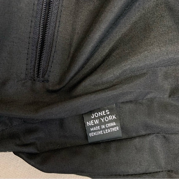 Jones New York genuine leather black backpack main image 6